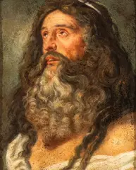 Peter Paul Rubens, Study for a bearded head, The painting constitutes a high-quality partial replica of the celebrated Study of Two Male Heads by Peter Paul
