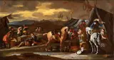 Cavalry Stop by Pieter van Bloemen Lo Stendardo, Oil on canvas, offered Mar 2026