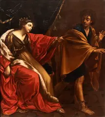 Guido Reni, Joseph and Potiphar’s wife, The painting is accompanied by the expertises of Prof. Federico Zeri