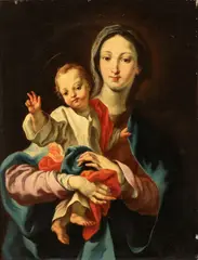 Virgin with Child by Domenico Mondo, Oil on canvas, offered Mar 2026