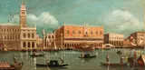 View of Palazzo Ducale from the Bacino di San Marco by Giovanni Antonio Canal detto il Canaletto, Oil on canvas, offered Mar 2026