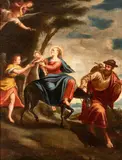 Alessandro Maganza, Flight to Egypt, Oil on canvas