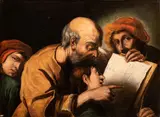 Pietro Muttoni Pietro della Vecchia, The Math class, Oil on panel