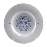 Aleandro Terzi, Plate with floral decoration, 1923