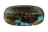 Nanni Valentini, Oval wall plate, Under the base signature of the Manifattura Baratti of Pesaro