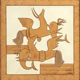 Tile with a decoration of fantastic creatures by Richard-Ginori Giovanni Gariboldi, 1932, offered Feb 2026