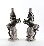 Ugo Zaccagnini, A pair of candlesticks shaped as rearing horses