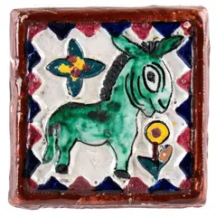 Günther Stüdemann, Small tile decorated with a donkey