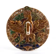 Commemorative ceramic by Tito Chini, Commemorative ceramic derived from the front side of the medal dedicated to Consul Baldi. On the back stamp of, offered Feb 2026