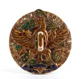 Tito Chini, Commemorative ceramic, Commemorative ceramic derived from the front side of the medal dedicated to Consul Baldi. On the back stamp of