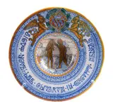 Galileo Chini, Small plate, Stamp under the base: Fornaci San Lorenzo