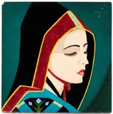 Melkiorre Melis, Tile with woman in Aritzo traditional costume