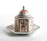 Gio Ponti, Per scriver classico, 1923, Inkstand in slip-cast earthenware