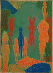 Corrado Cagli, Discesa nello Sceol, 1974, Silkscreen