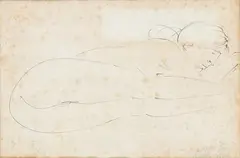 Female nude by Emilio Greco, ink on paper, offered Dec 2025