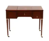 Mauter Conrad, French Louis XVI dressing table, Mahogany wood with gilt bronze appliqués