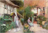 Florence Agnes Mackay, A pair of watercolours, framed pair of watercolours. Signed by the artist Florence Mackay at lower right