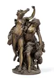 Michel Clodion, Bronze sculpture depicting a bacchanal