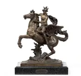 Antoine Coysevox, Bronze sculpture depicting Mercury on Pegasus, copy of the work by Antoine Coysevox (1640-1720) created in
