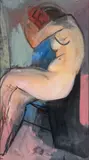 Mario Mafai, Female nude, 1948, On the back various labels: "Esposizione dell'Arte Italiana dal