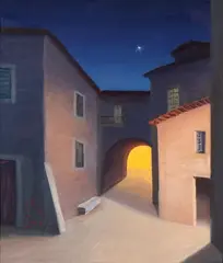 Night scene by Luce Balla, 1974, offered Dec 2025