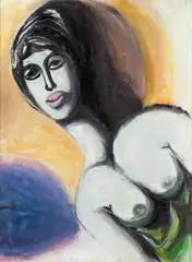 Pompeo Borra, Female portrait, oil on canvas