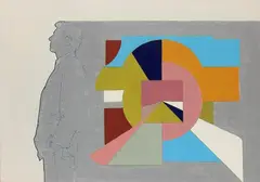 Renato Mambor, Trasformatore, Enamel on canvas