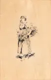Vincenzo Caprile, Sketch for the painting "Contadina con fascine"