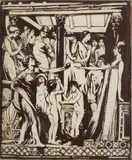 Giulio Aristide Sartorio, Preparatory sketch for one of the scenes from the poem Sibilla