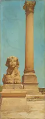 Composition with Sphinx and column by Giulio Aristide Sartorio, offered Dec 2025