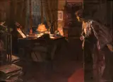 Interior scene by Lionello Arduino Balestrieri, offered Dec 2025