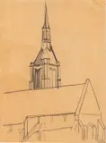 Chartres Cathedral by André Derain, Stamp "Atelier André Derain" lower right, offered Dec 2025