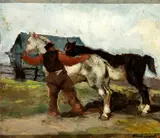 Alessio Issupoff, Sheperd with horses
