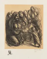 Théophile Steinlen, War orphans, 1915, Edition and signature bottom right: Steinlen