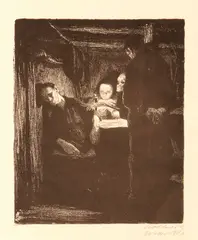 Käthe Kollwitz, Tod from the series Ein Weberaufstand, 1893