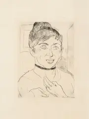 Max Beckmann, Portrait of Käthe Carl, 1916, Edition bottom left:
