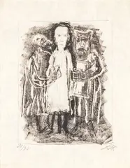 Otto Dix, Illustration for Luther's Gospel according to Matthew, 1960, Luther translation revised in