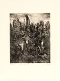 V etching (Die Trümmer von Langemarck) from the series "Der Krieg" by Otto Dix, 1923, Edition bottom left, offered Dec 2025