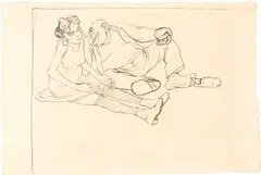 Verfuhrung by Jules Pascin, 1905, Label of the Piccadilly Gallery of London, offered Dec 2025