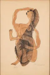 Henri Laurens, Femme assise à la jambe levée, 1950