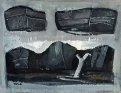 Mario Sironi, Composizione di montagne, 1950