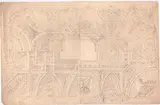 Luigi Basoli, Design for a Ceiling Decoration, Pencil on laid paper with watermark (anchor within a circle)