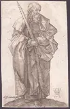 Albrecht Durer, Saint Simon the Apostle, Engraving