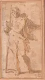 Saint with Pilgrim’s Staff by Girolamo Francesco Maria Mazzola detto il Parmigianino, Etching and aquatint in brown ink, offered Nov 2025