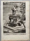 Pieter Perret, A fountain and a basin, from 'Speculum Romanae Magnificentiae', Engraving