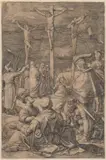 Hendrik Goltzius, Crucifixion, From the series of twelve plates of "The Passion of Christ". Engraving