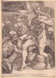 Francesco Brizio, Saint Roch Imploring Divine Protection for a Donor, after Parmigianino., 1603, Engraving and etching