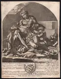 Stephan Colbenschlag, Pietà, after Annibale Carracci, Etching