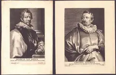 Paulus Pontius, Adrianus Stalbent | Henricus van Baelen, Lot of two etchings by Anton van Dyck. Burin