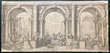 Jan Saenredam, The Supper at Casa Levi, after Paolo Veronese, Burin